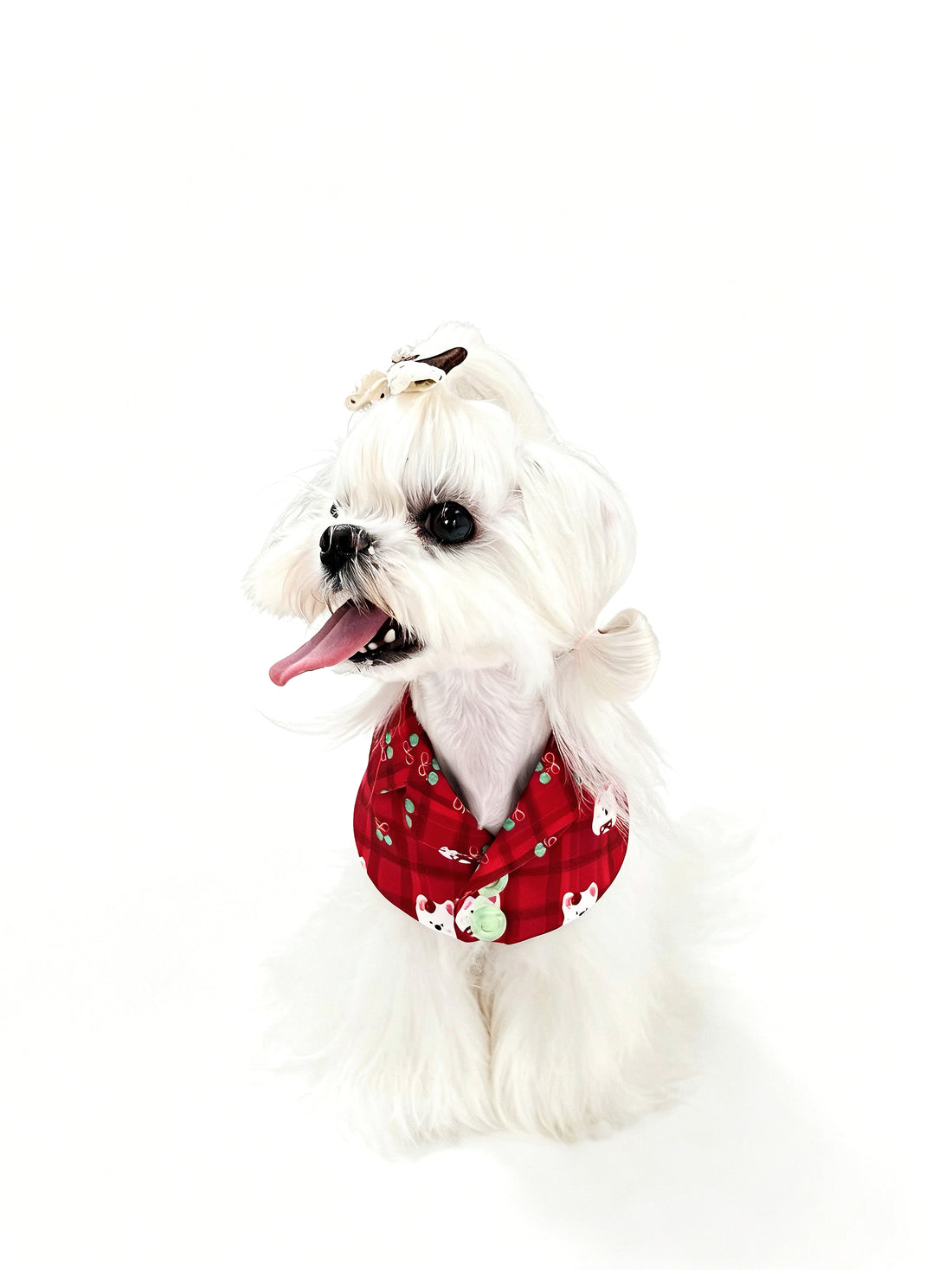 Christmas Blossom Bow Bib