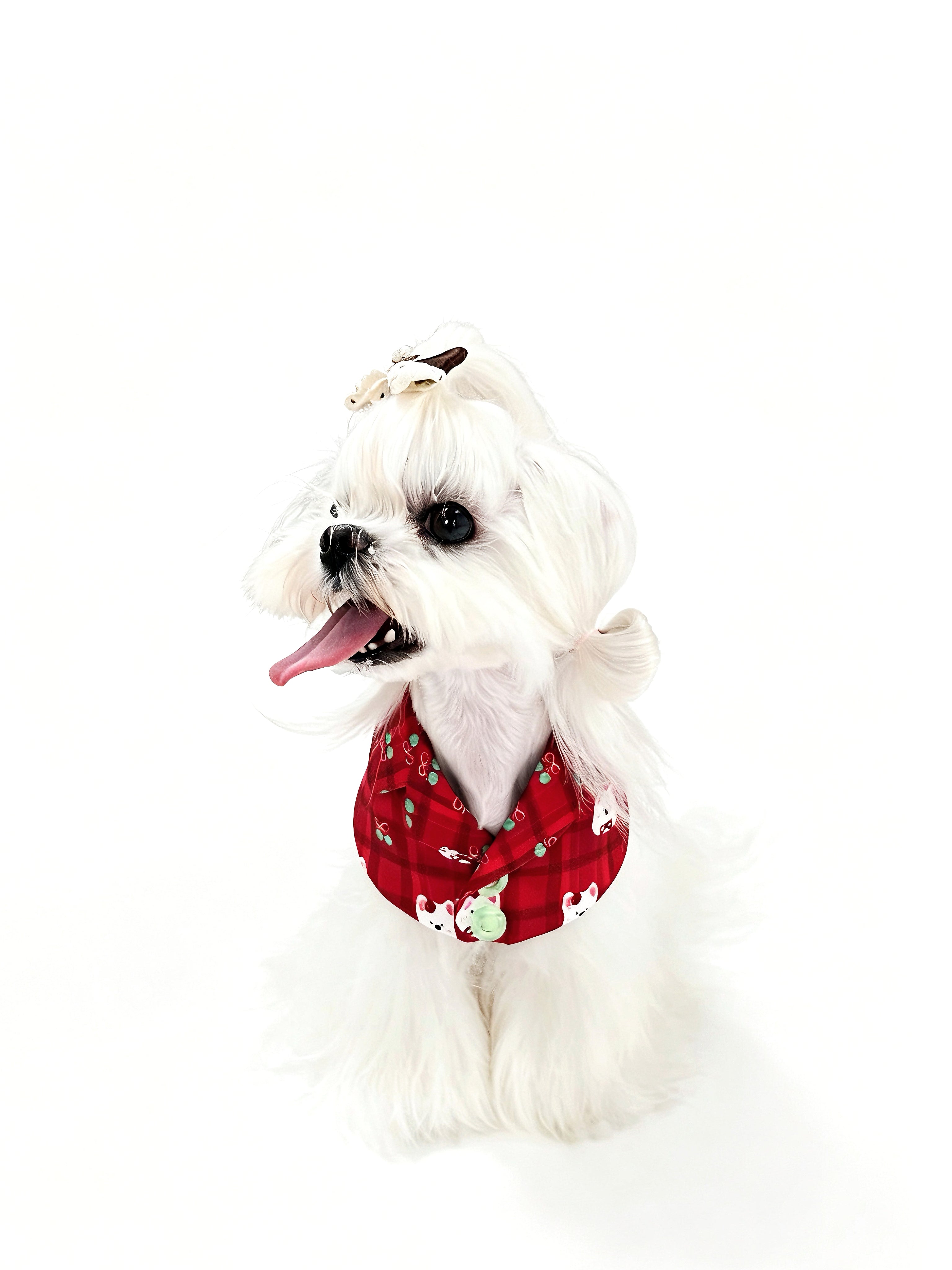 Christmas Blossom Bow Bib