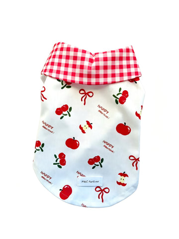 Berry Picnic Collar Top