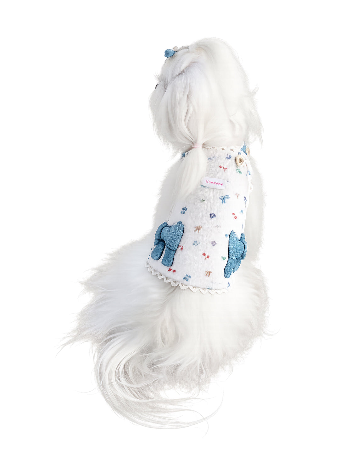 Denim Blossom Pinafore Dress