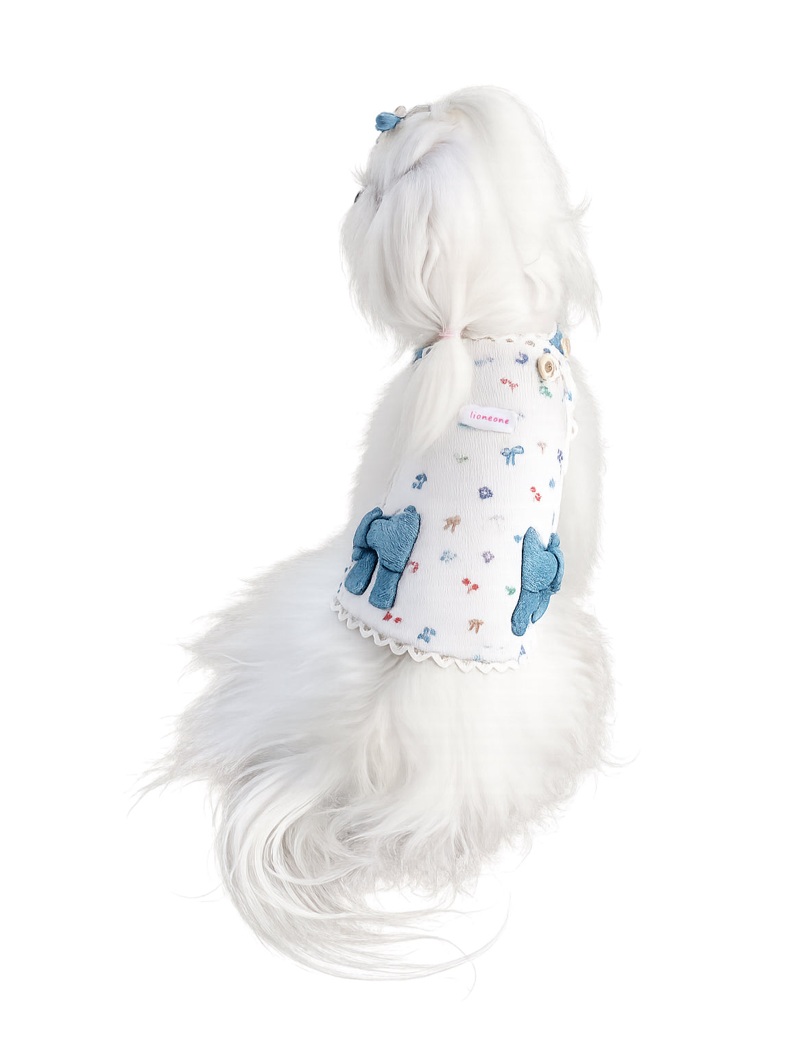 Denim Blossom Pinafore Dress