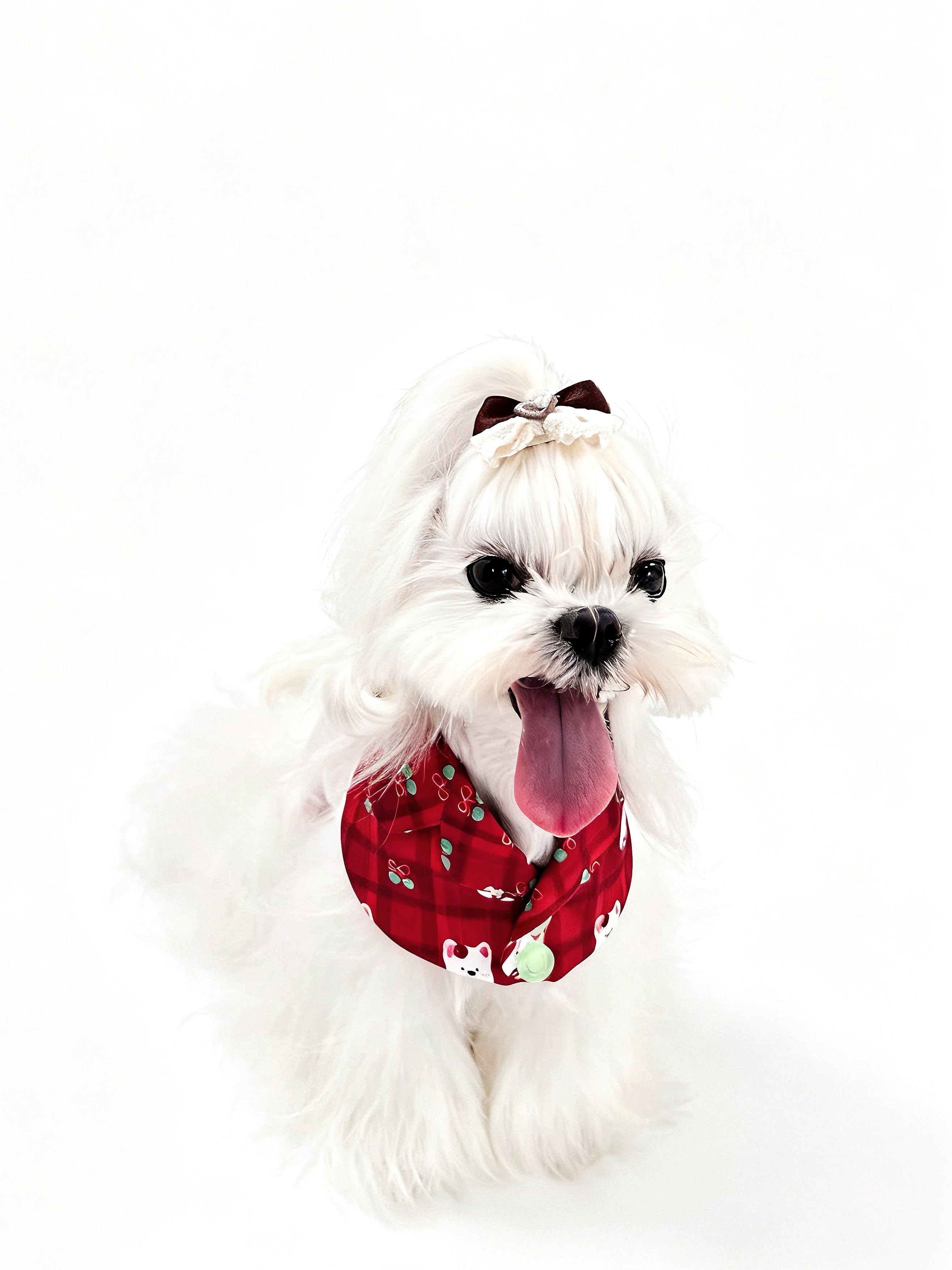 Christmas Blossom Bow Bib