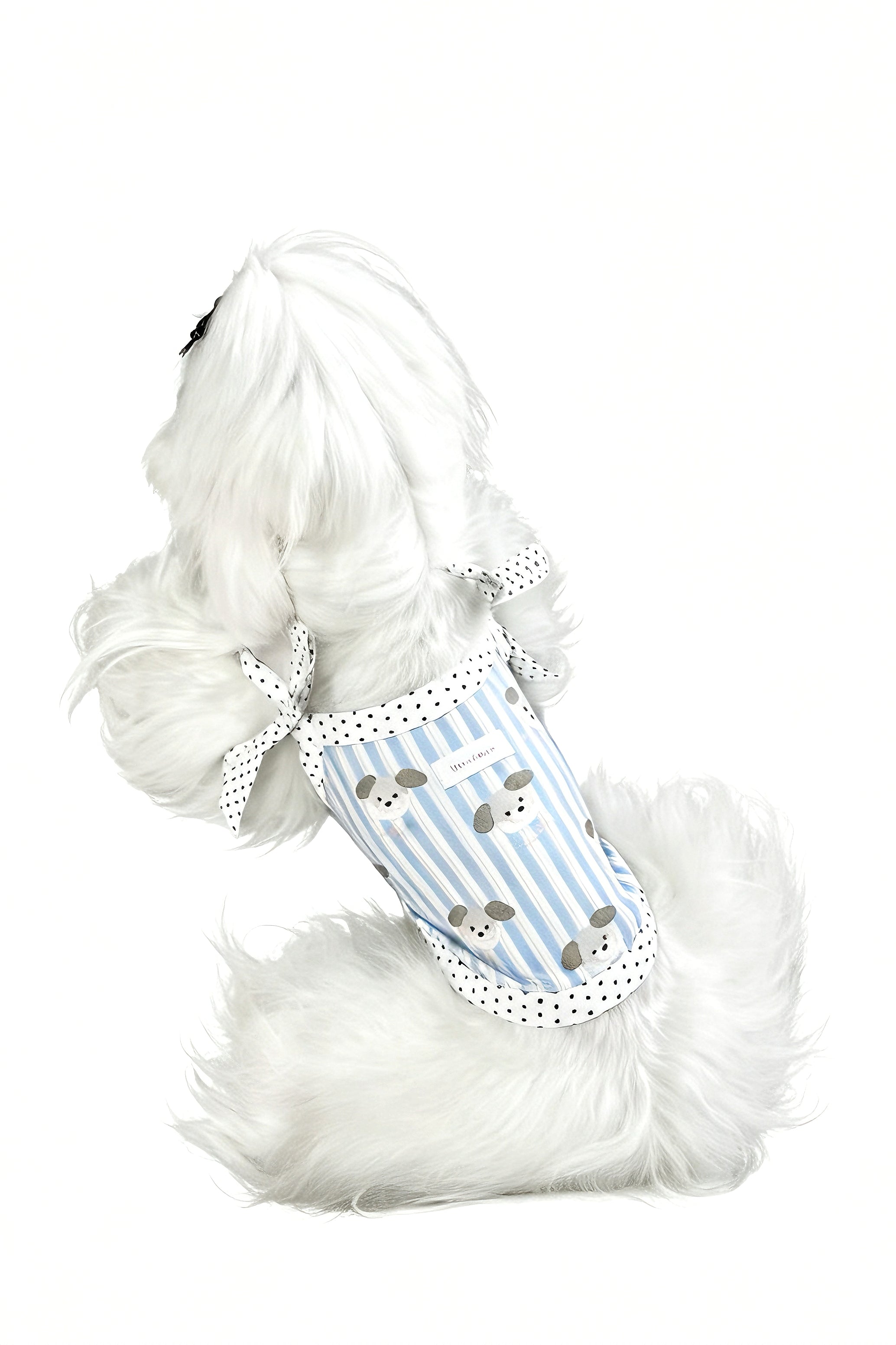 Puppy Print Bow Tank